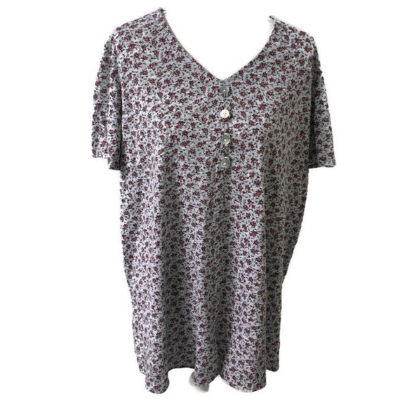 Great Times Maternity Short Sleeve Floral Tee XL - Picture 1 of 7